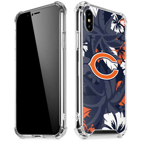 NFL Chicago Bears Tropical Print iPhone XS Max Clear Case